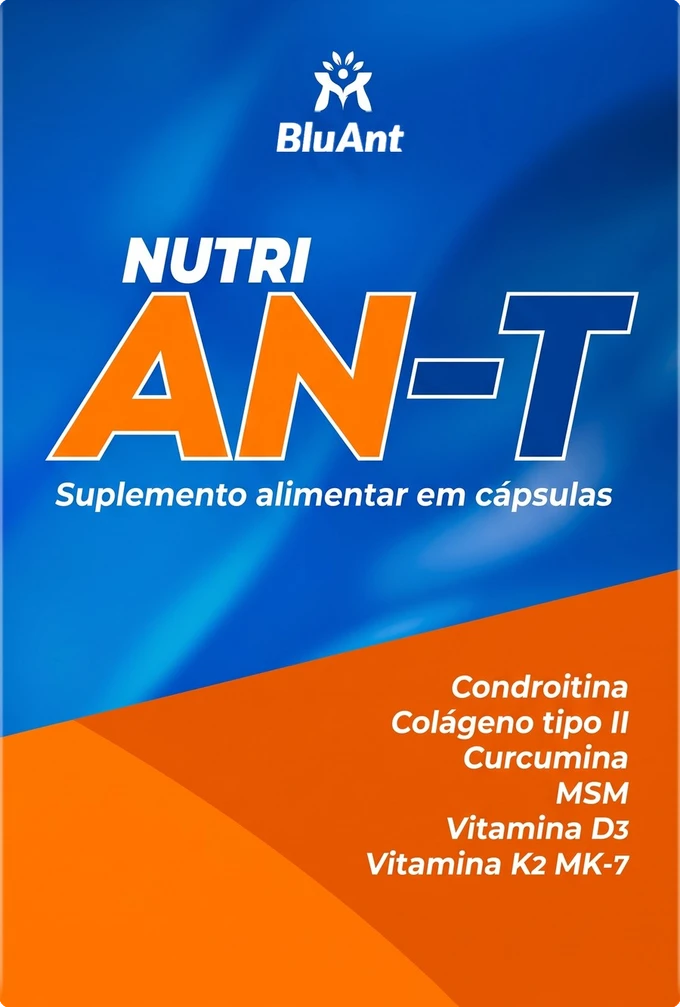 Caixa do Nutri AN-T, suplemento alimentar em cápsulas da BluAnt